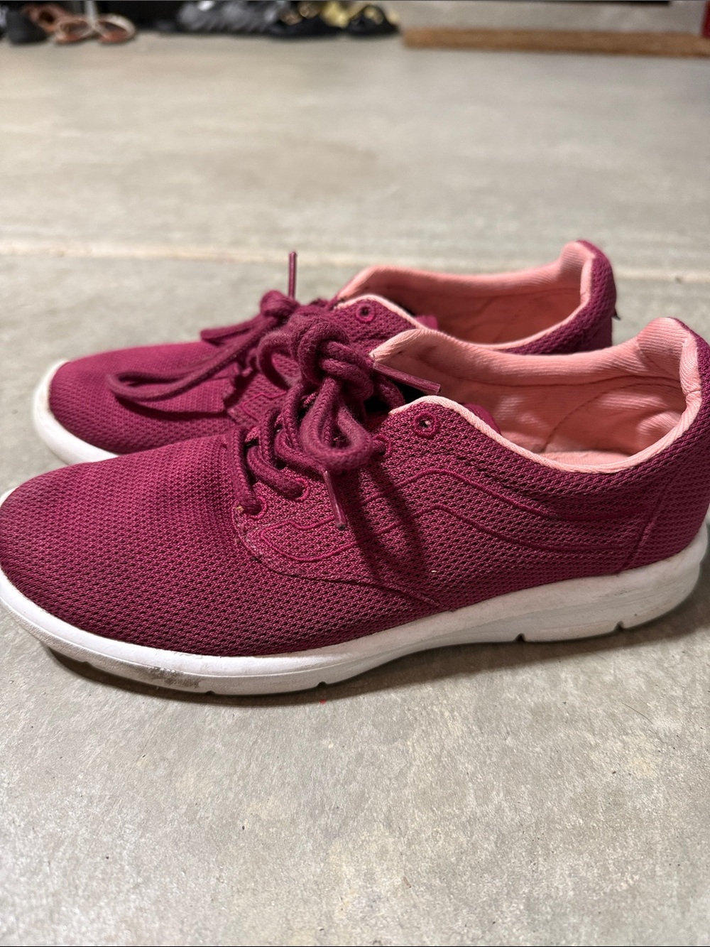 Vans Women's Burgundy Low-Top Canvas Sneakers - Picture 3 of 10